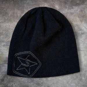 Vintage Sessions Dark Brown Beanie Skater Surf Snowboard Grunge Skullcap Y2K VTG